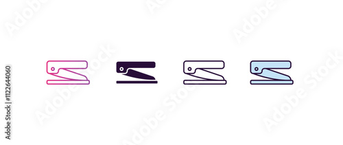 hole puncher gradient, line, filled, colored icon. editable vector from tools concept. four different style hole puncher icon isolated on white background