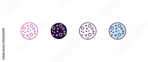 pita bread gradient, line, filled, colored icon. editable vector from restaurant concept. four different style pita bread icon isolated on white background