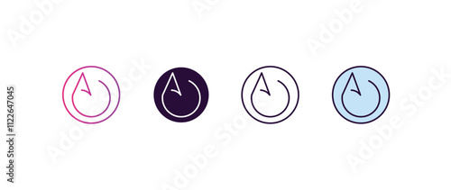 asceticism gradient, line, filled, colored icon. editable vector from religion concept. four different style asceticism icon isolated on white background
