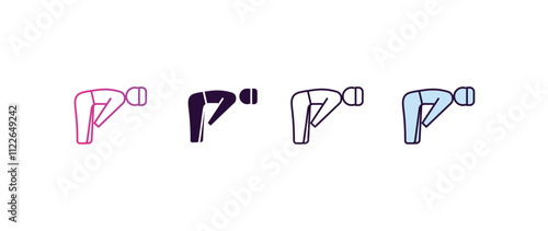 ruku gradient, line, filled, colored icon. editable vector from people concept. four different style ruku icon isolated on white background