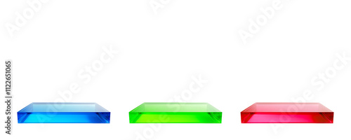 podium glass transparent 3d box background platform cube stand stage block base pedestal crystal ice display pink square award cylinder light product cosmetic isolated plastic clear mockup neon blue s