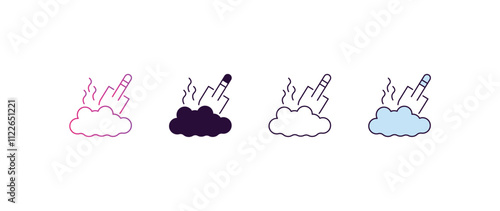 manure gradient, line, filled, colored icon. editable vector from farming and gardening concept. four different style manure icon isolated on white background