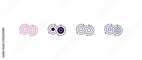 bale gradient, line, filled, colored icon. editable vector from farming and gardening concept. four different style bale icon isolated on white background