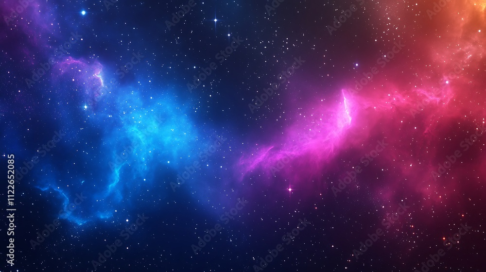 Obraz premium A distant galaxy cluster with vibrant colors