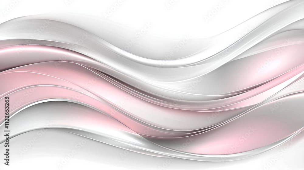 Obraz premium White and pink wave with a pink and white background