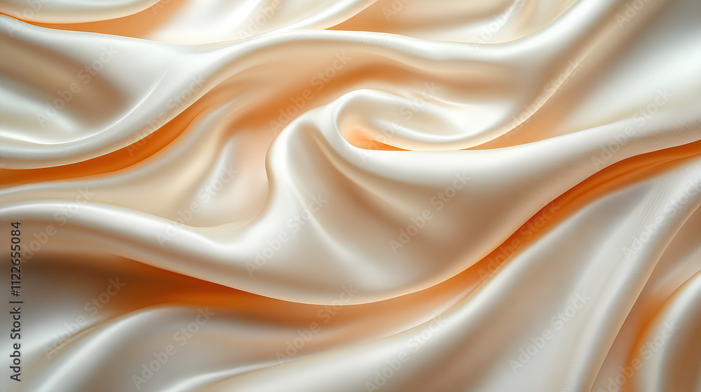 Obraz premium White fabric with a wave pattern