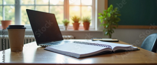 Wallpaper Mural Warm sunlight fills a study space on Education Day, inspiring learning and creativity Torontodigital.ca