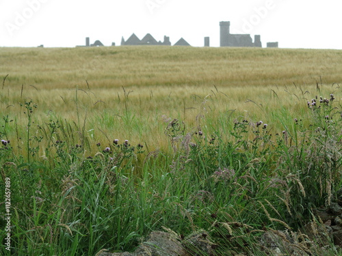 Countryside surrounding Slain Castle - Cruden bay - Collieston - Aberdeenshire - Scotland - UK photo