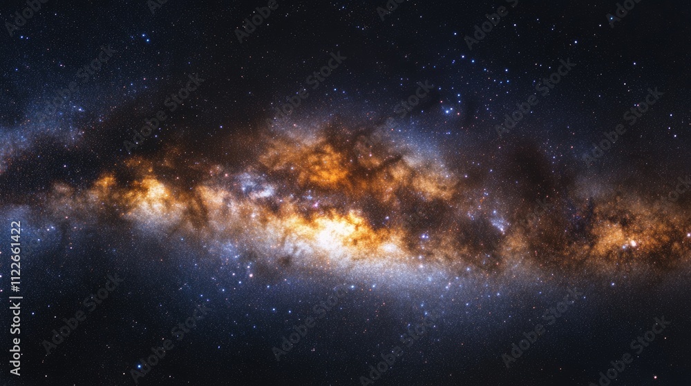 Fototapeta premium A dark interstellar space serves as the perfect backdrop for a starry night sky.