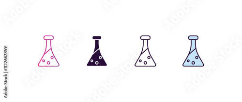 preservatives gradient, line, filled, colored icon. editable vector from cleaning concept. four different style preservatives icon isolated on white background