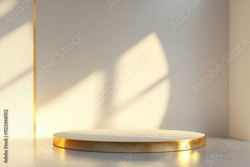 Golden 3d podium 