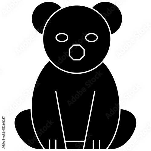 Playful Koala Sitting Icon photo