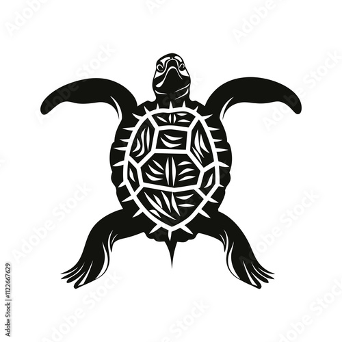 Turtle Dancing silhouette vector illustration