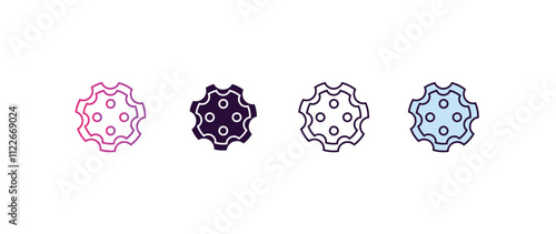 chamber gradient, line, filled, colored icon. editable vector from army and military concept. four different style chamber icon isolated on white background