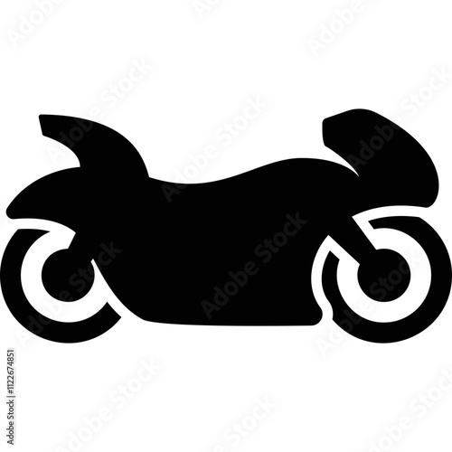 Simple vector icon motorbike
