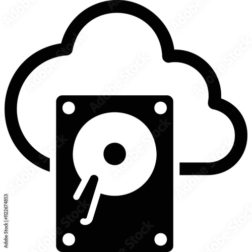 Simple vector icon hdd drive