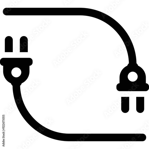 Simple vector icon power socket