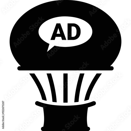 Simple vector icon aerostat