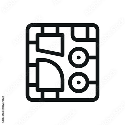 Scale model plastic sprue isolated icon, model sprue vector symbol with editable stroke