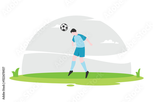 Active Playtime in Soccer Game Illustration