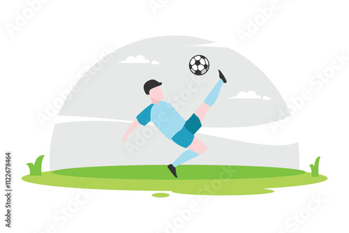 Active Playtime in Soccer Game Illustration
