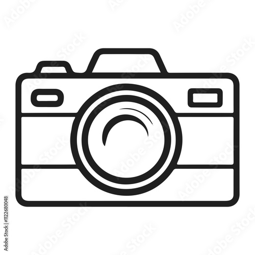 Flat Icon of Camera - Photography and Imaging Symbol