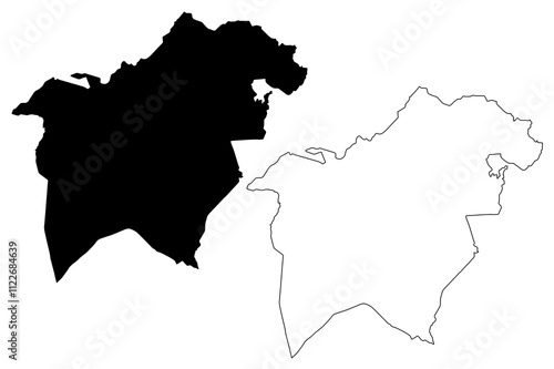 Koknese Municipality (Republic of Latvia, Administrative divisions of Latvia, Municipalities and their territorial units) map vector illustration, scribble sketch Koknese map