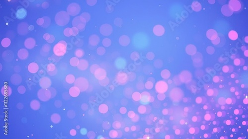Shimmering Glitter Particles against a Bright Blue and Pink Background, whimsical, ethereal, artistic