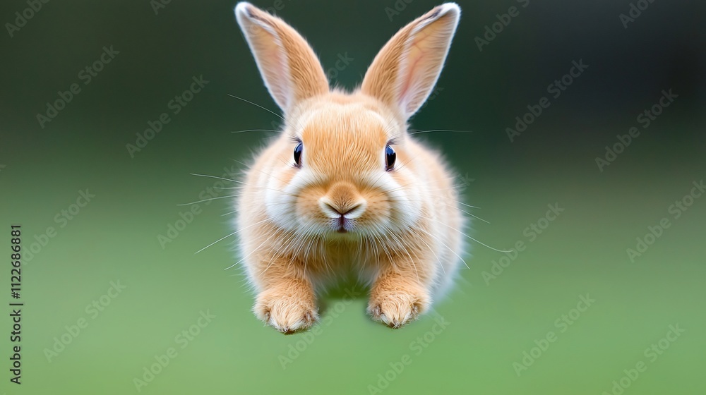 Obraz premium Cute orange bunny rabbit looking at camera.