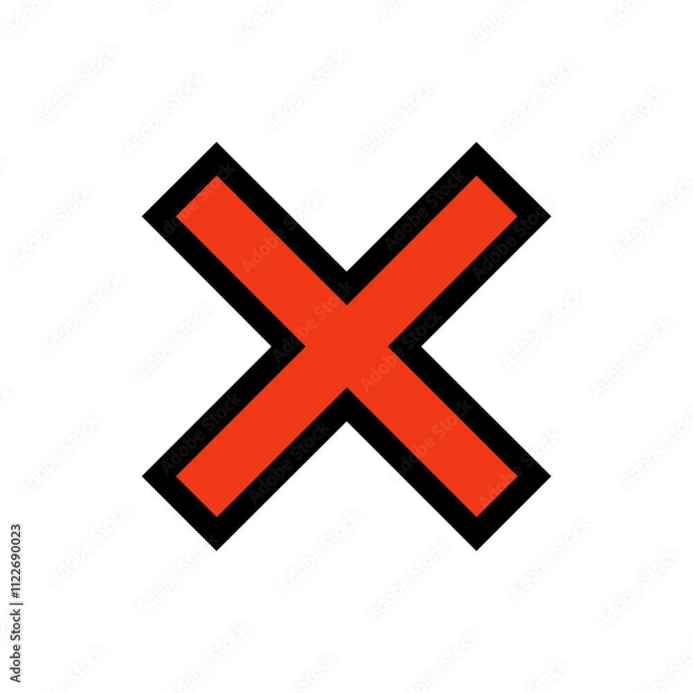 Fototapeta premium Red X Symbol 
