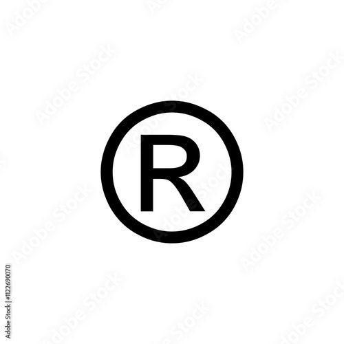 Black Letter R in Circle
