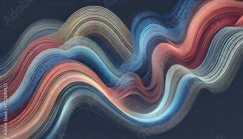 繊細な波線の背景素材