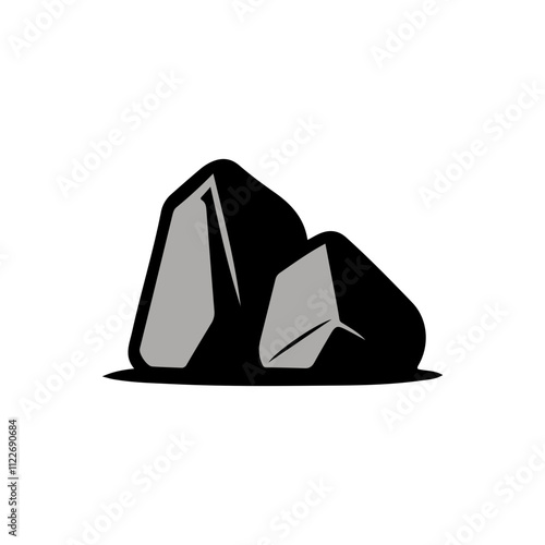 Grey rock illustration