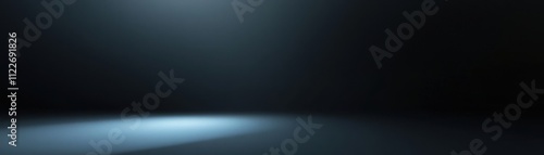 Dark Studio Background With Single Light Source