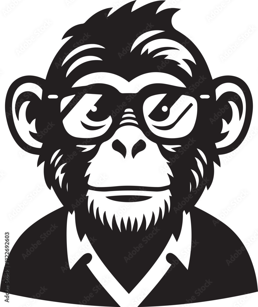 Fototapeta premium Cool Monkey Wearing Sunglasses