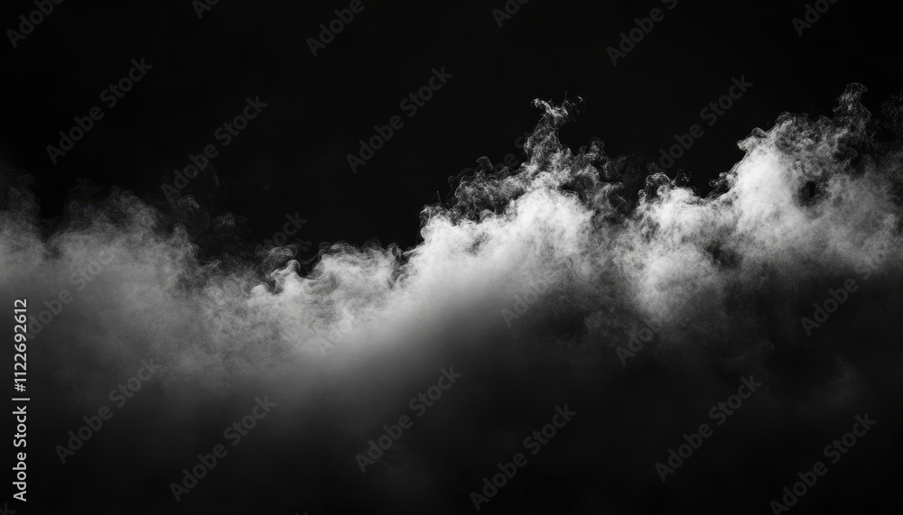 Fototapeta premium White Smoke Billows Against a Dark Background