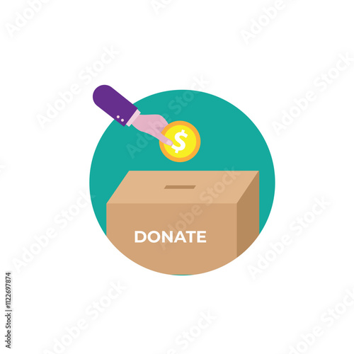 Donation Icon Set for Fundraising and Support
