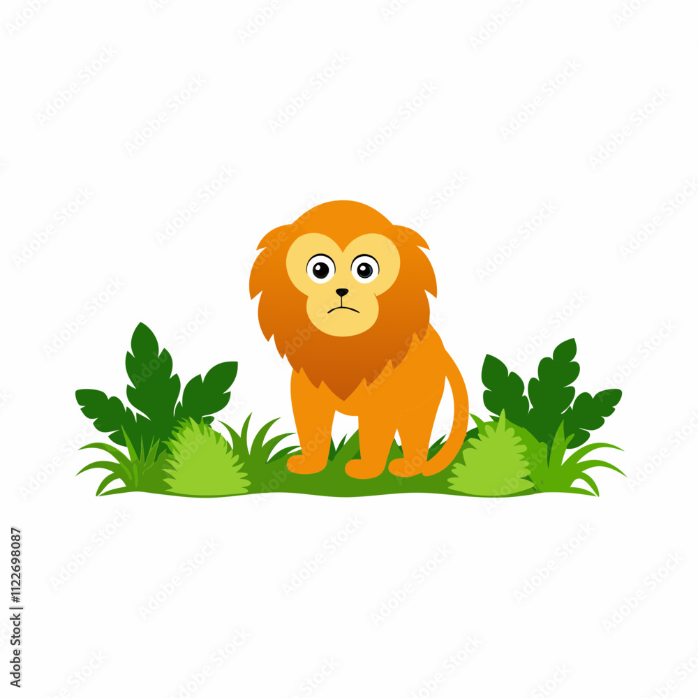 Obraz premium a golden lion tamarin in a jungle