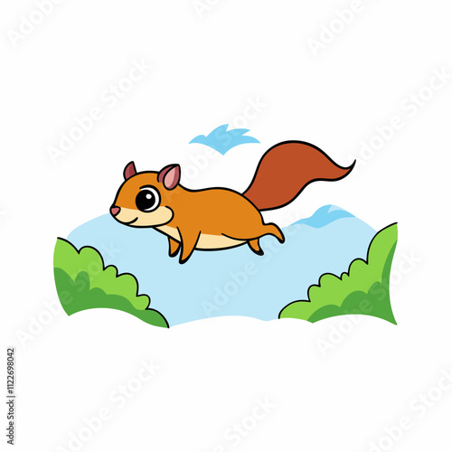a flying squirrel in a jungle