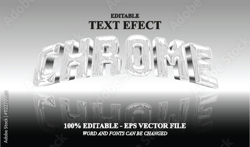 CHROME  EDITABLE TEXT EFFECT  3D