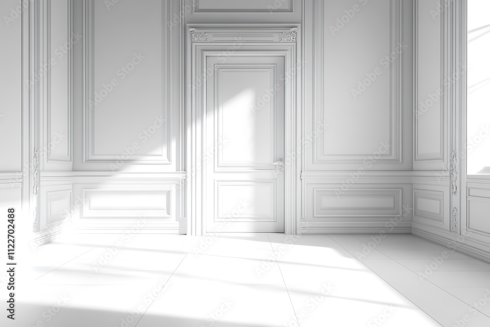 Fototapeta premium Door flooring lighting white