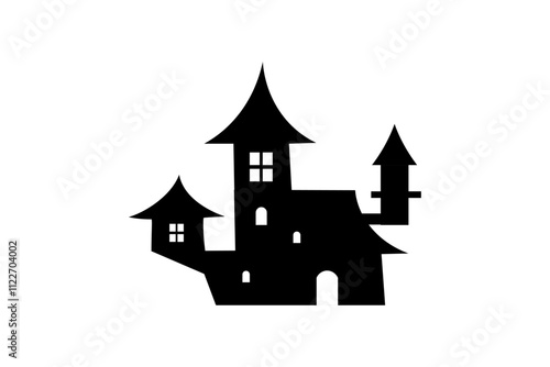 clip art of creepy house