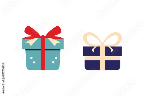 Gift box icon set. Gift wrapping symbol. Surprising gift box signs, vector illustration	