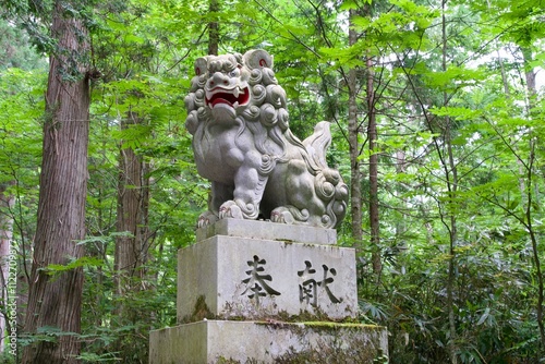 Fotografía Togakushi Shrine's Komainu (guardian dogs)