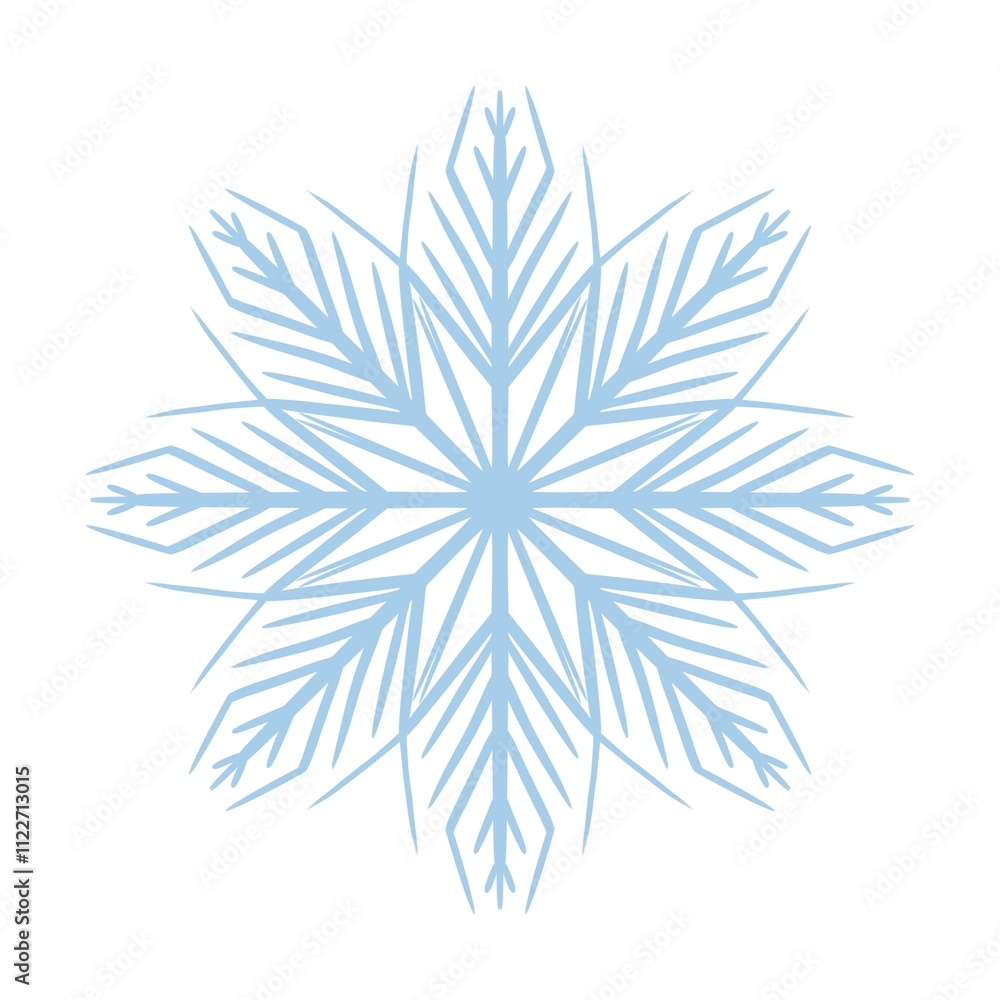 Fototapeta premium collection of snowflake illustrations for winter themes and icon and background purposes