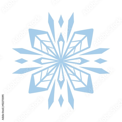 collection of snowflake illustrations for winter themes and icon and background purposes