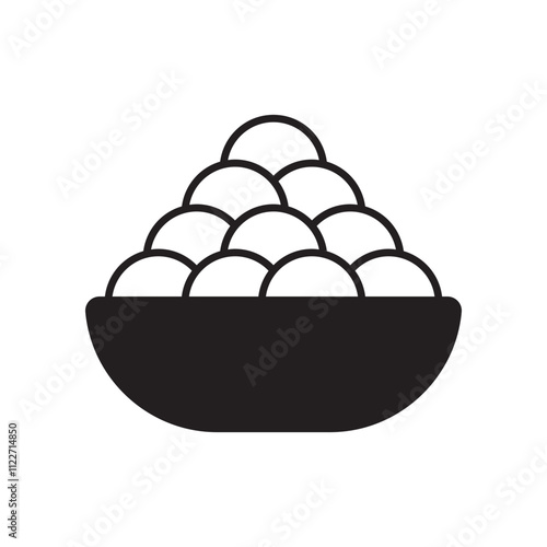 kanji vadas glyph icon with white background vector stock illustration