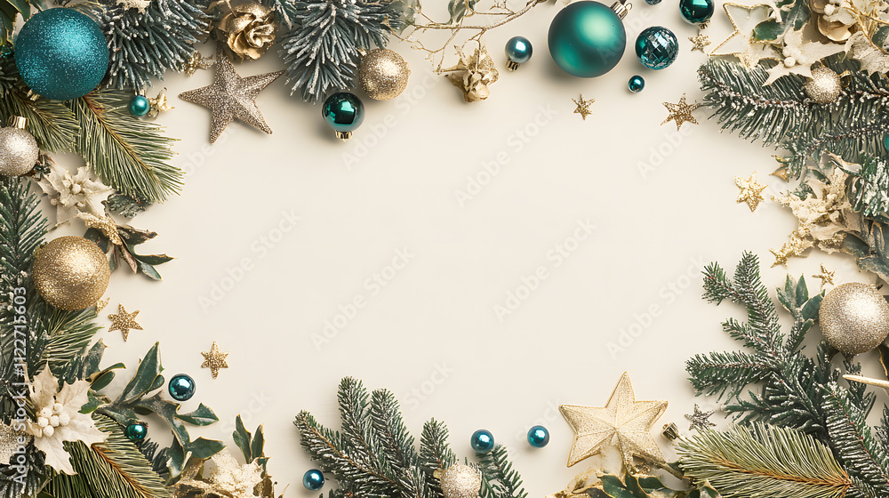 Luxurious Christmas new year card and Holiday Promotion Banner with Elegant Ornaments, for Tags, Posters, and Banners with Space for Text Luxurious Christmas new year card and Holiday Promotion Banner with Elegant Ornaments, for Tags, Posters, and Banners with Space for Text