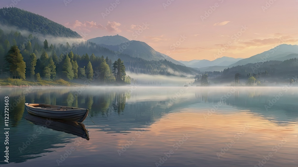 Obraz premium Tranquility And Peace On The Lake