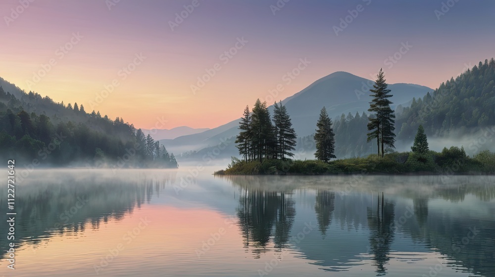 Fototapeta premium Tranquility And Peace On The Lake